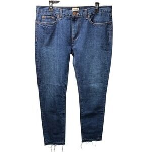 Crippen Medium Wash Raw Hem Straight Leg Jeans Made in USA Size 31